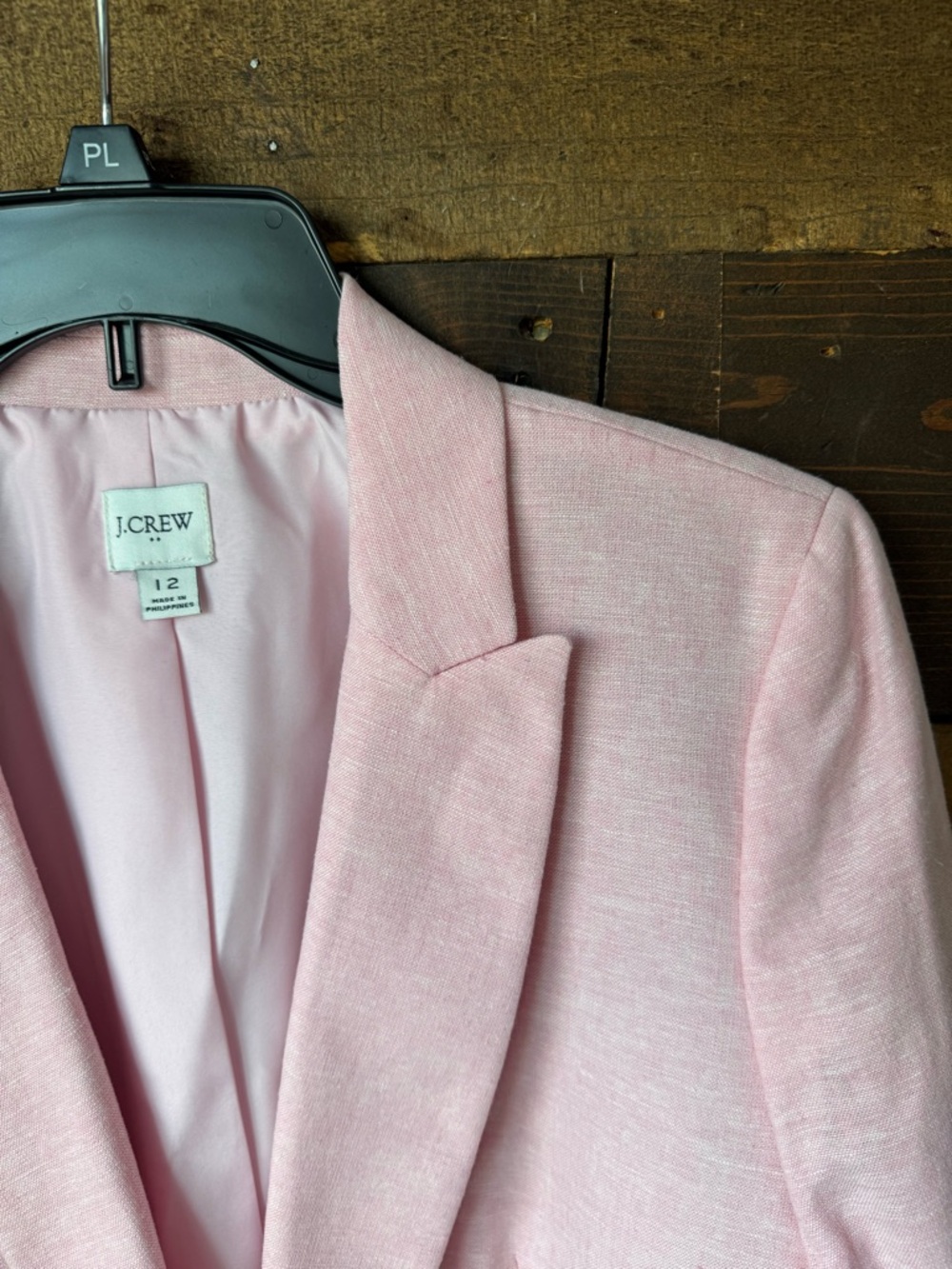 J. Crew Light Pink Linen-Blend Blazer